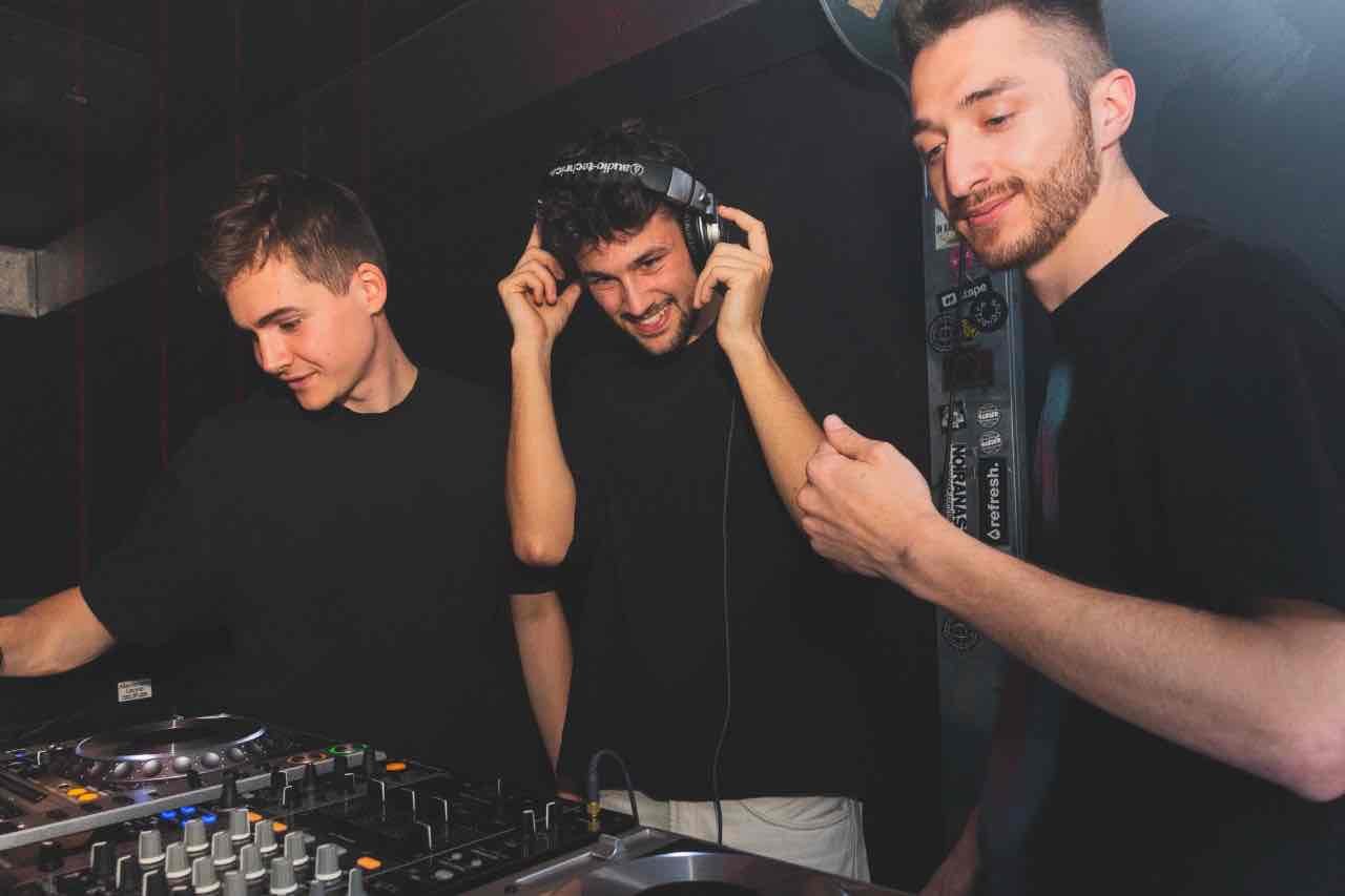 VERHAAL DJ trio performing a melodic techno set in Milan, Italy